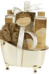 White Rose Jasmine Gold Tub Spa Bath Gift Set